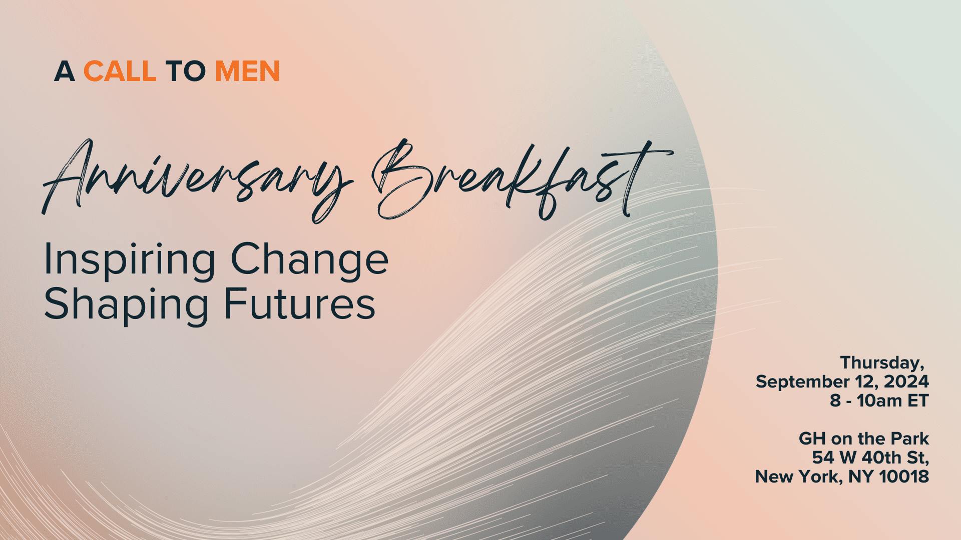 Graphic for A Call to Men's Anniversary Breakfast