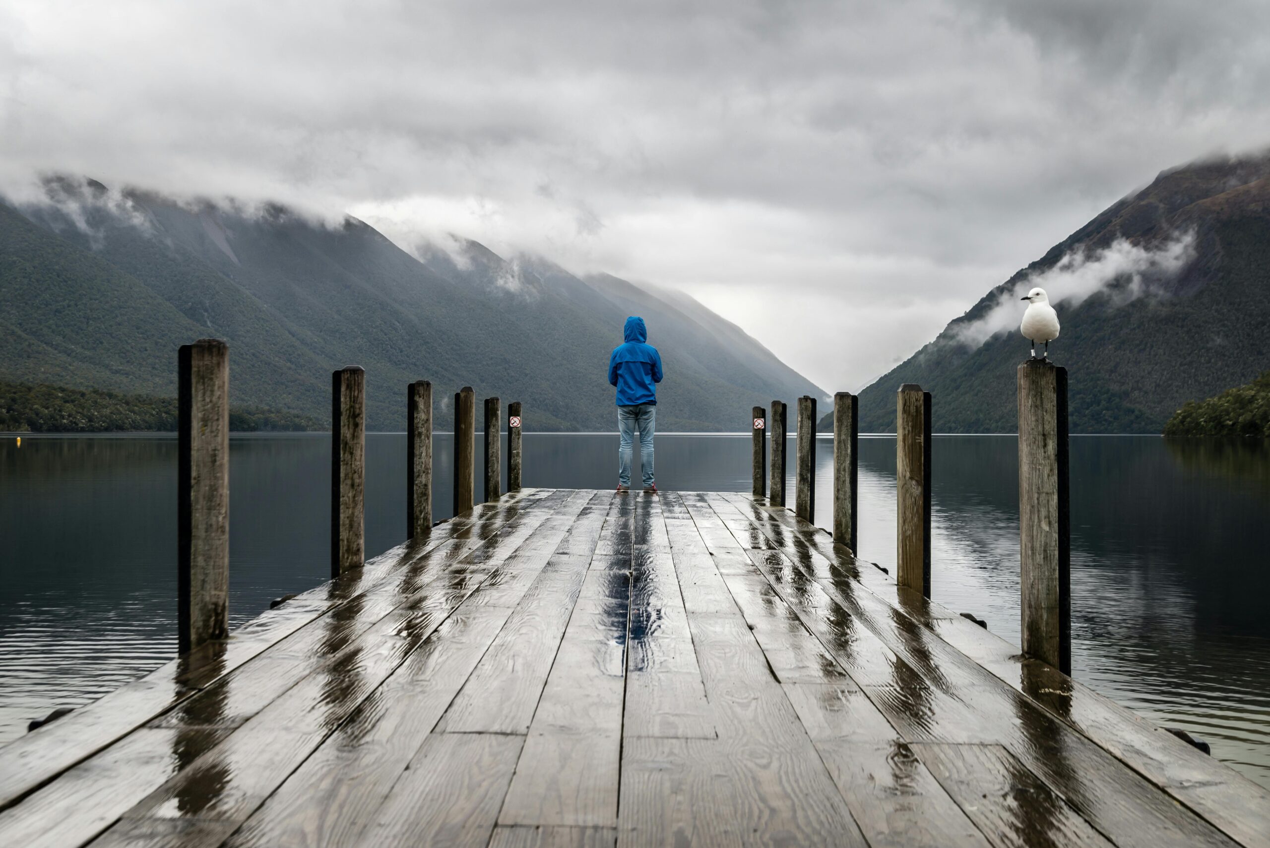 Man standing alone.